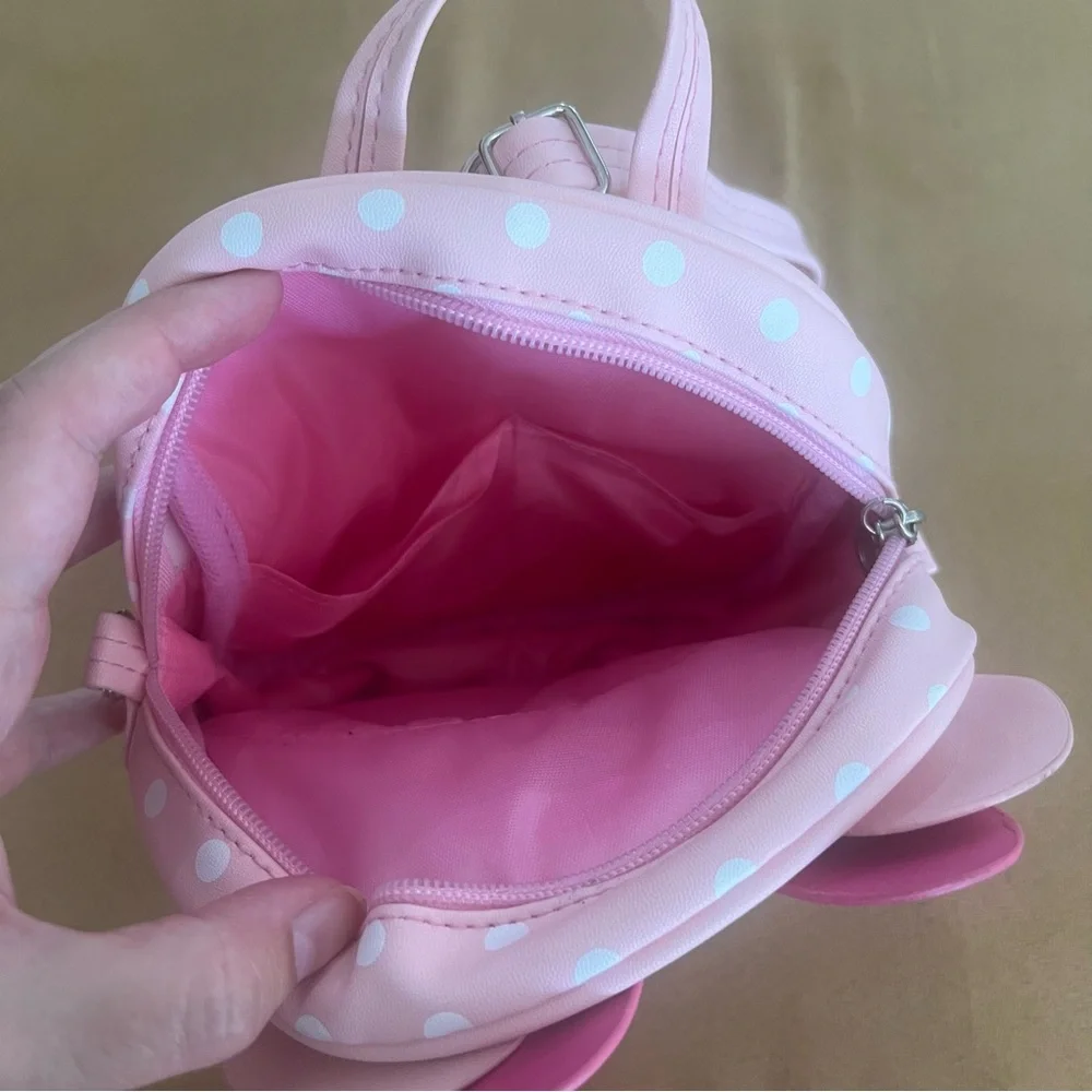 Minnie Mouse Ears Disney Pink Polka Dot Kids Backpack
